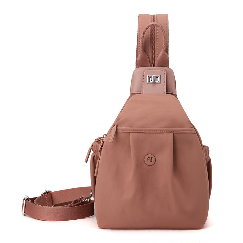 Trendy Female Lady Daily Commuter Slanted Leisure Backpack