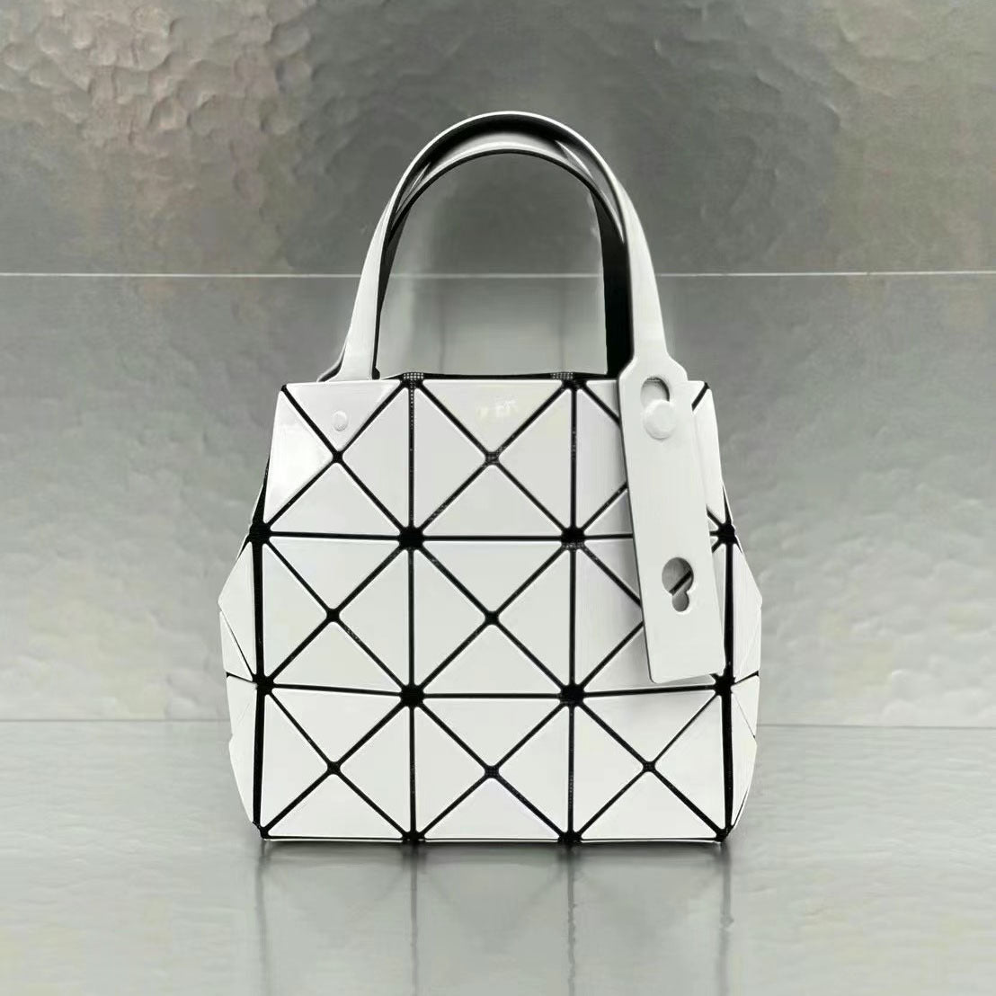 Women's March Hand Color Nail Diamond Box Geometric Rhombus Tote Bag
