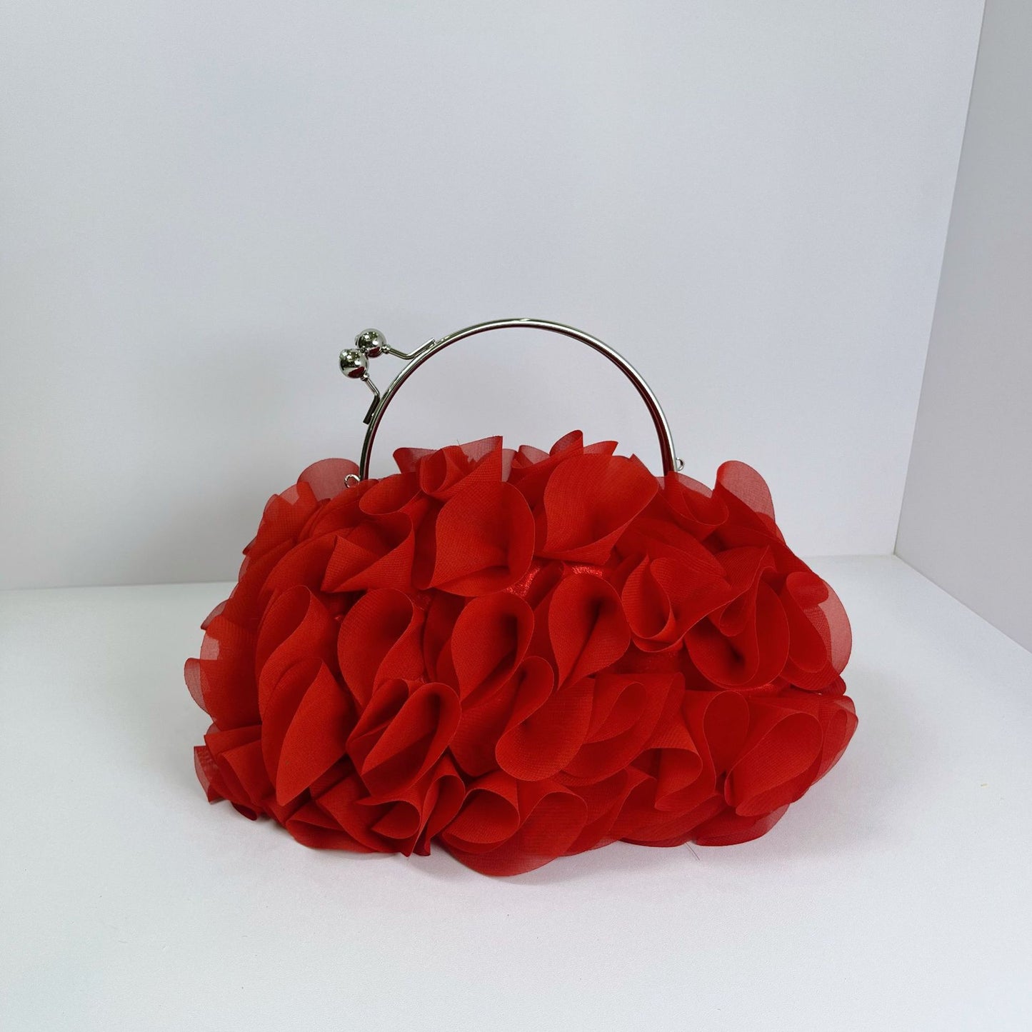 Three-dimensional Lace Portable Petal Dress With Women's Handbag
