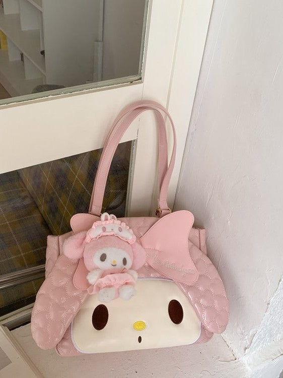 Women's Style Cartoon Pink Rabbit Design Cute Sweet Shoulder Bags