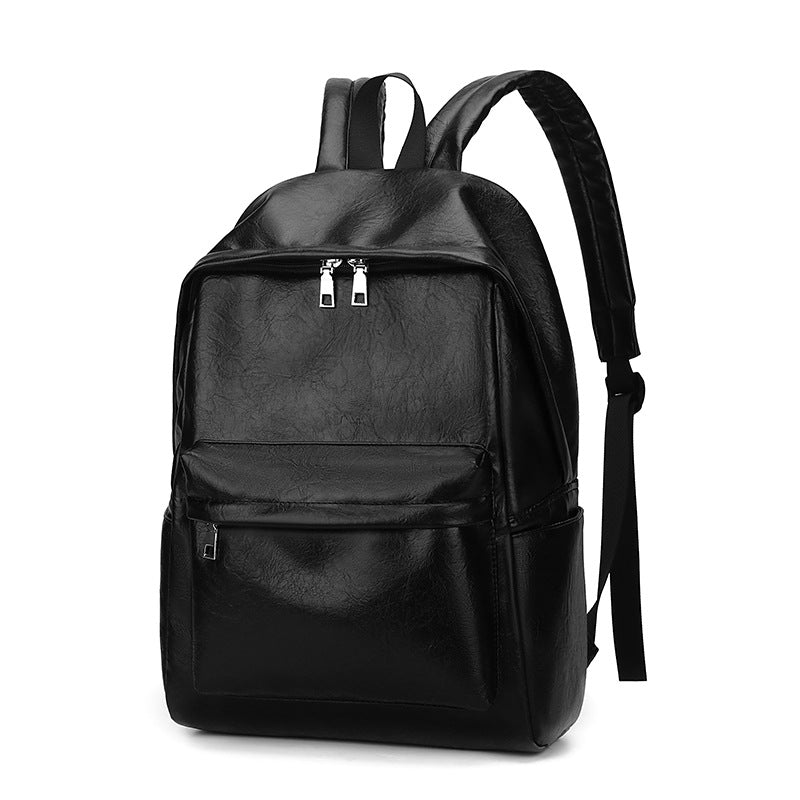 Men's Leather Large Capacity Computer Female College Leisure Backpack