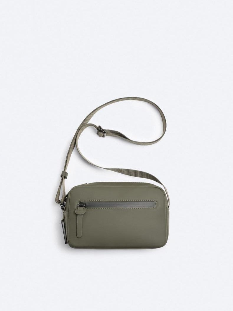 Classic Men's Black Rubber Mini Fashion Men's Messenger Bag