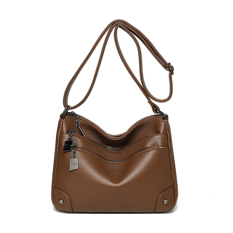 Women's Hand-held Genuine Leather Fashion Large Capacity Women's Messenger Bag