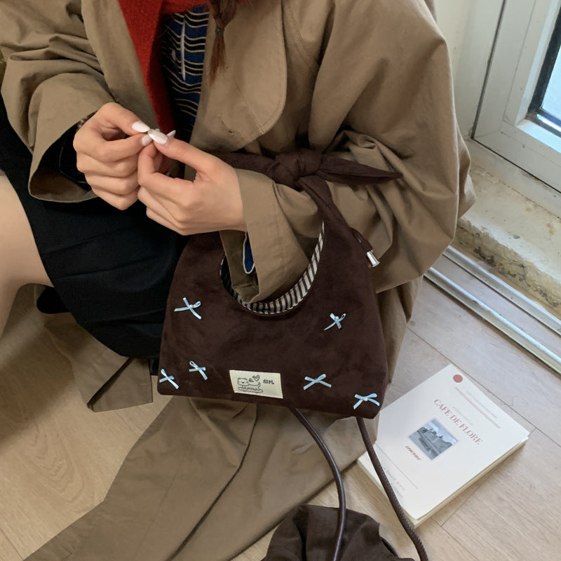 Women's Minority Fashion Carrying Suede Bow Bags