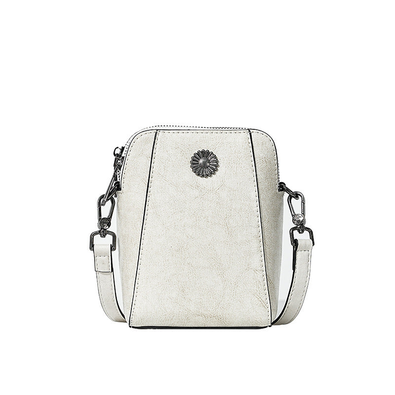 Women's Genuine Leather Fashion Niche Commuter Zipper Bags