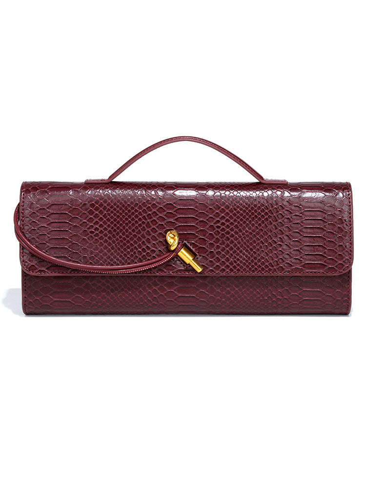 Women's Holding Dinner Vintage Stone Pattern Chinese Baguette Organ Women's Handbag