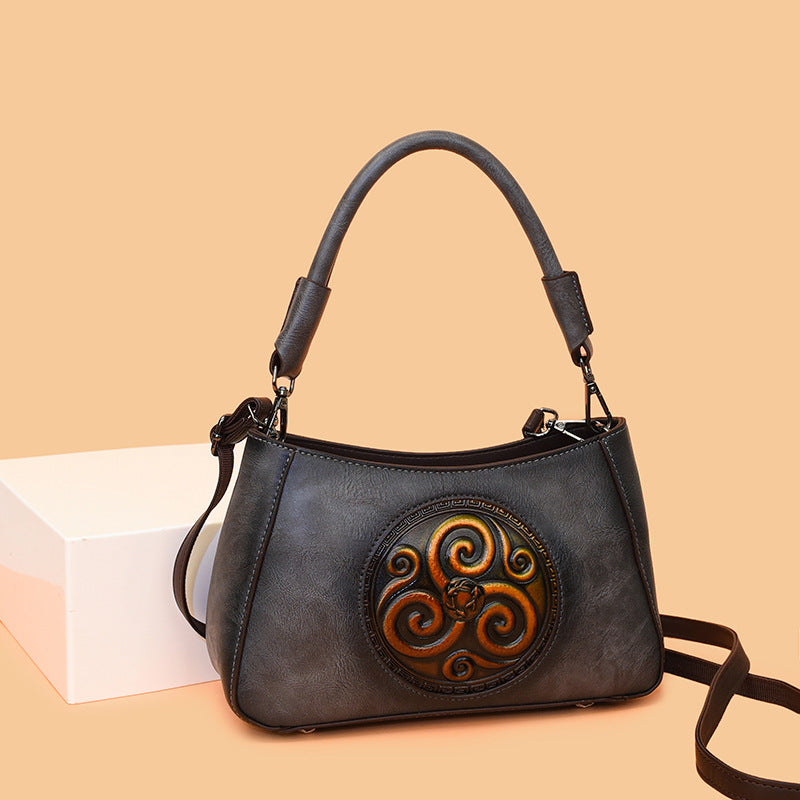 Comfortable Female Mother Retro Western Temperament Shoulder Bags