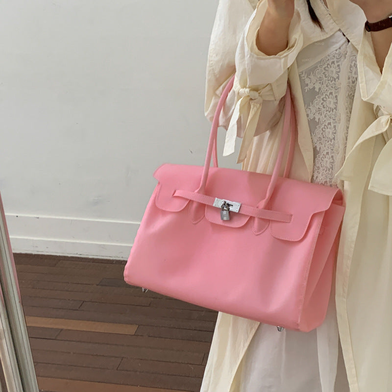 Fashion Jelly Summer Waterproof Transparent Large Tote Bag