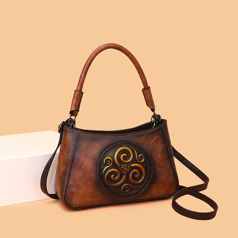 Comfortable Female Mother Retro Western Temperament Shoulder Bags