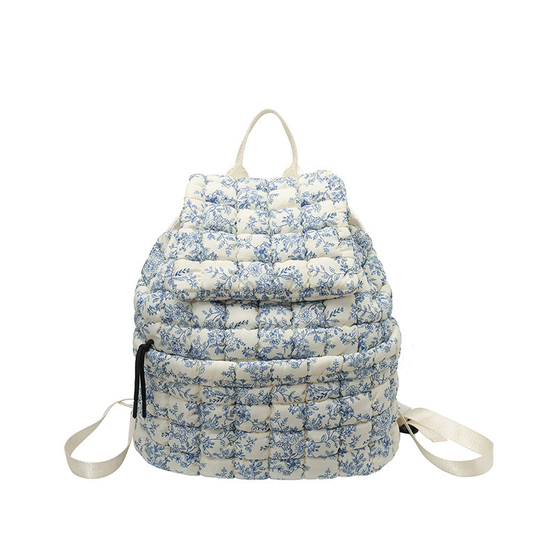 Women's Fashion Commuter Large Capacity Fluffy Plaid Backpacks