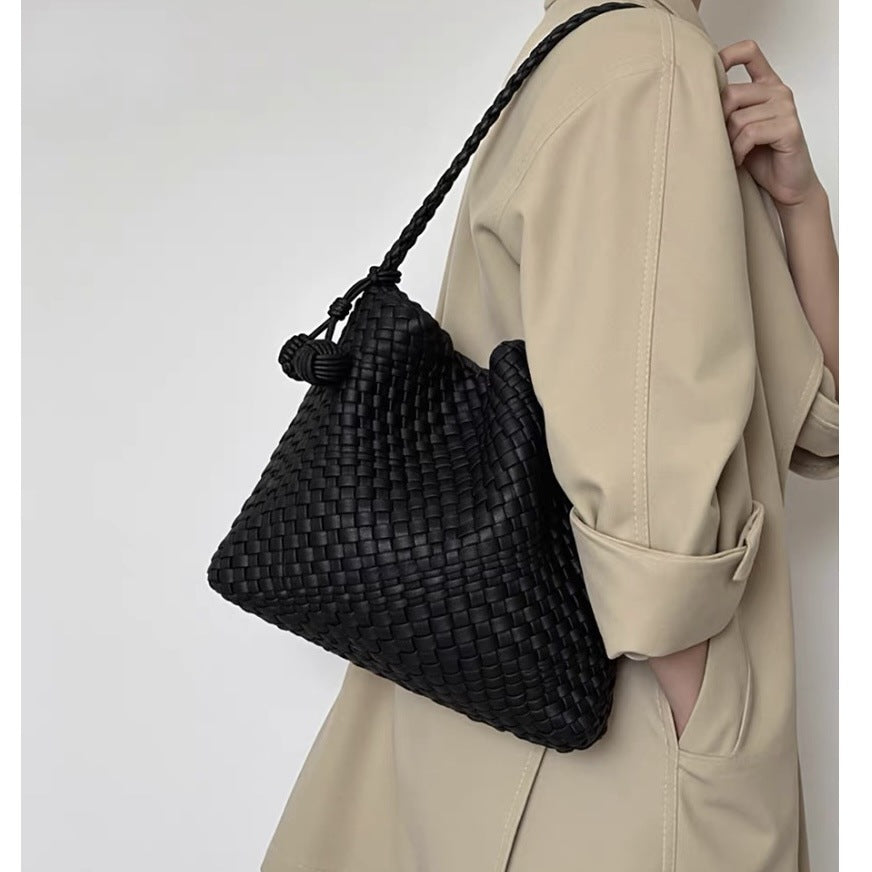 Medium Pretty Woven Large Capacity Commuter Burst Shoulder Bags