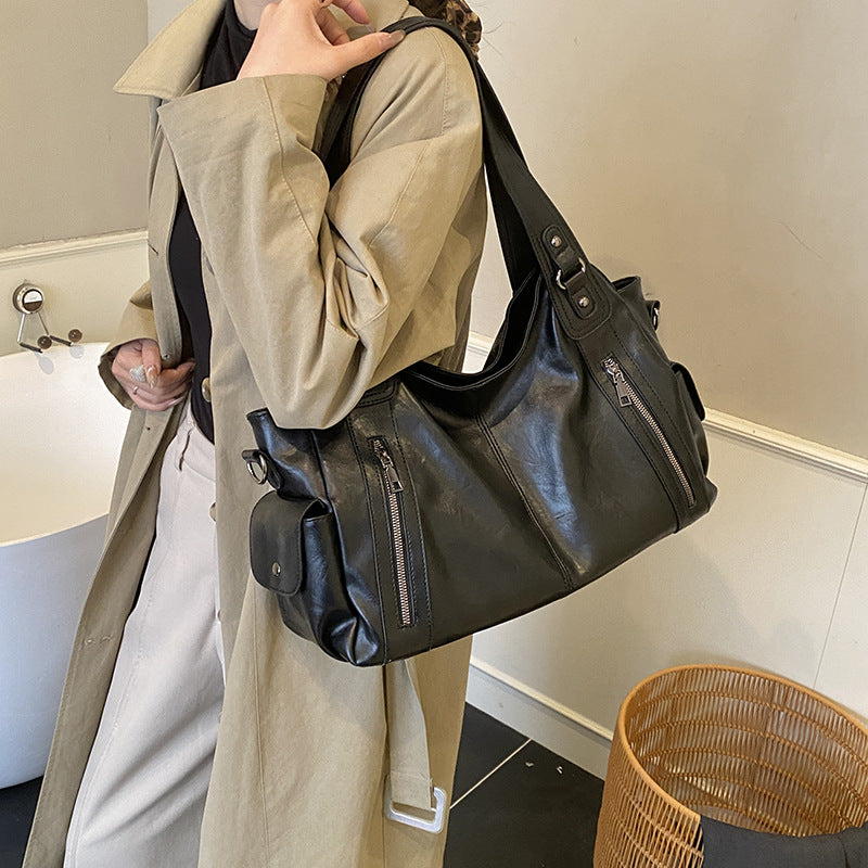 Women's Retro Large Capacity Portable Motorcycle Tote Bags