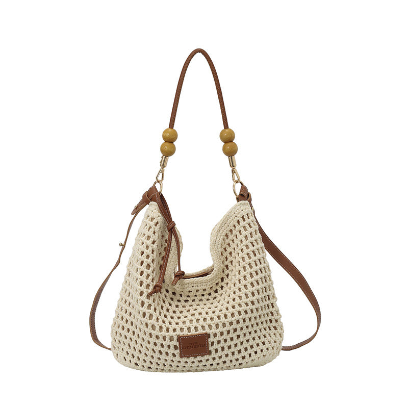 Women's Woven Seaside Vacation Beach Fashion Commuter Tote Bags