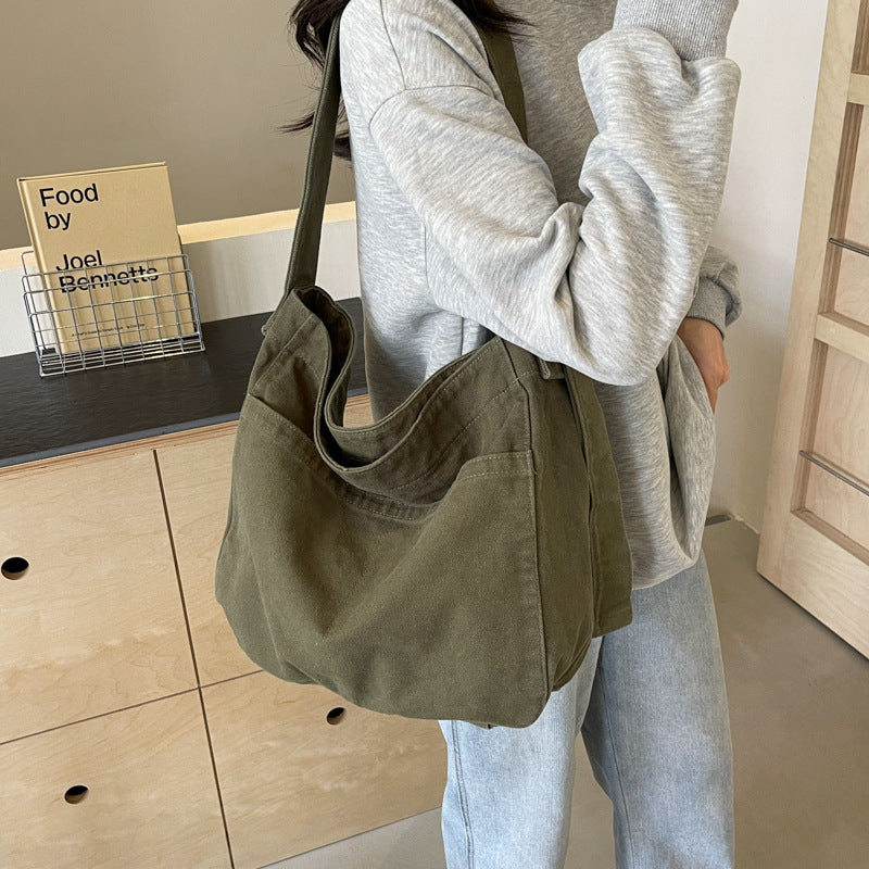 Women's Large Capacity Leisure Commute Simple Fresh High-grade Women's Messenger Bag
