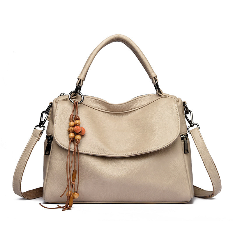 Women's Soft Retro Fashion Boston Large Capacity Women's Handbag