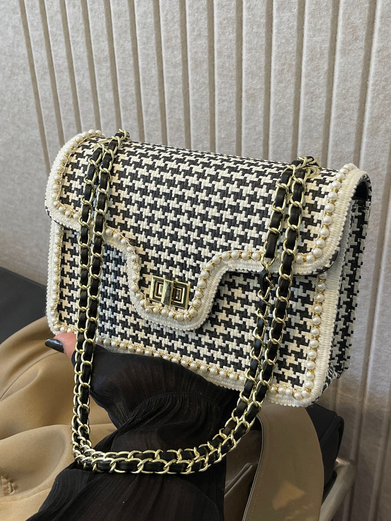 Women's Classic Style Knitted Chain Underarm Bags
