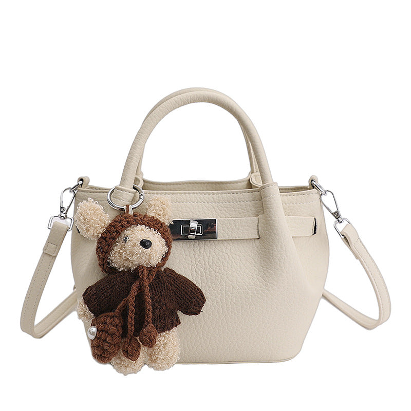 Women's Korean Style Lychee Pattern Vegetable Basket High-grade Bucket Bag