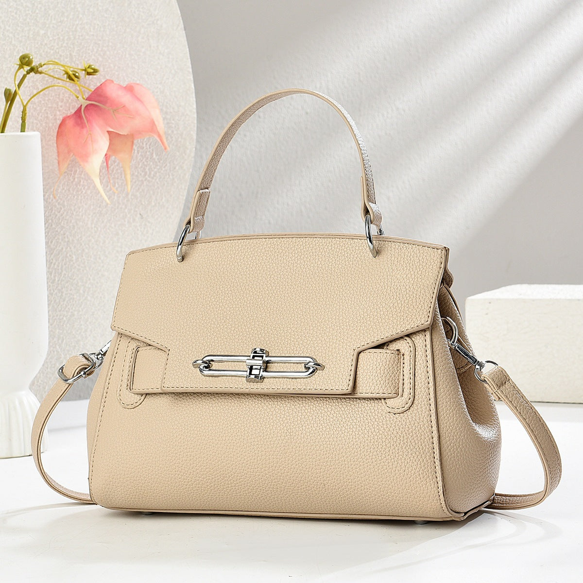 Women's High Texture Lychee Pattern Trendy Commute Leisure Women's Shoulder Bag