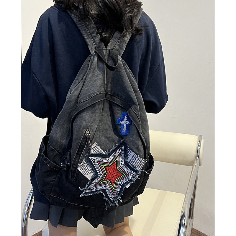 Junior High College Large Capacity Vintage Leisure Backpack