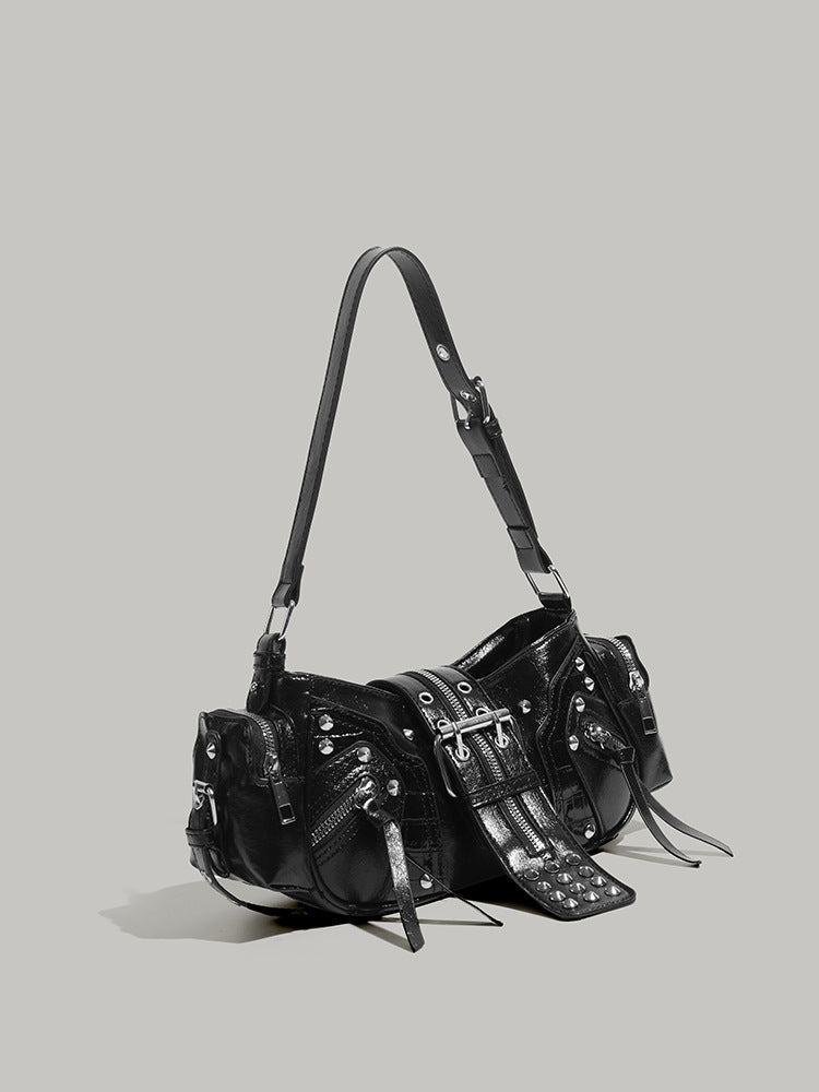 Women's Locomotive Punk Rivet Style Underarm Retro Bags