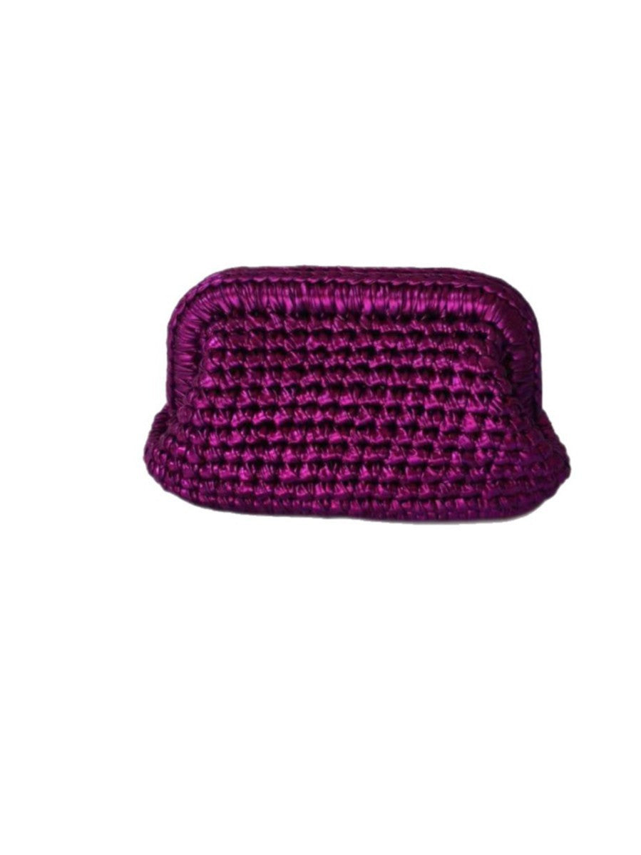 Crochet Clip Hand-held Gold Sier Woven Bags