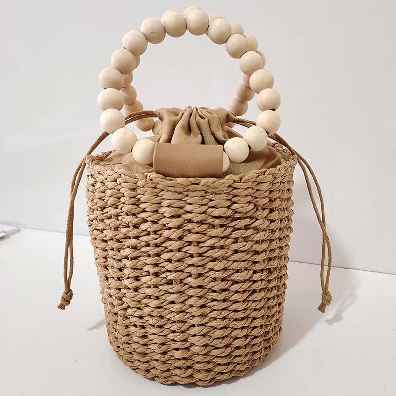 Straw Woven Spring Hand-woven Round Sealing Bags