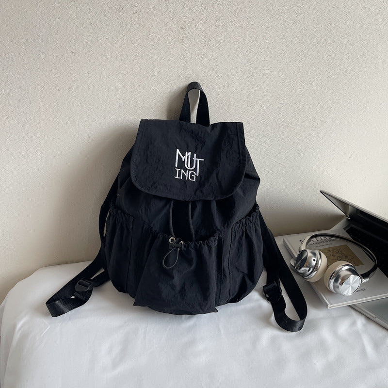 Large Capacity College Lightweight Drawstring Idle Shoulder Bags