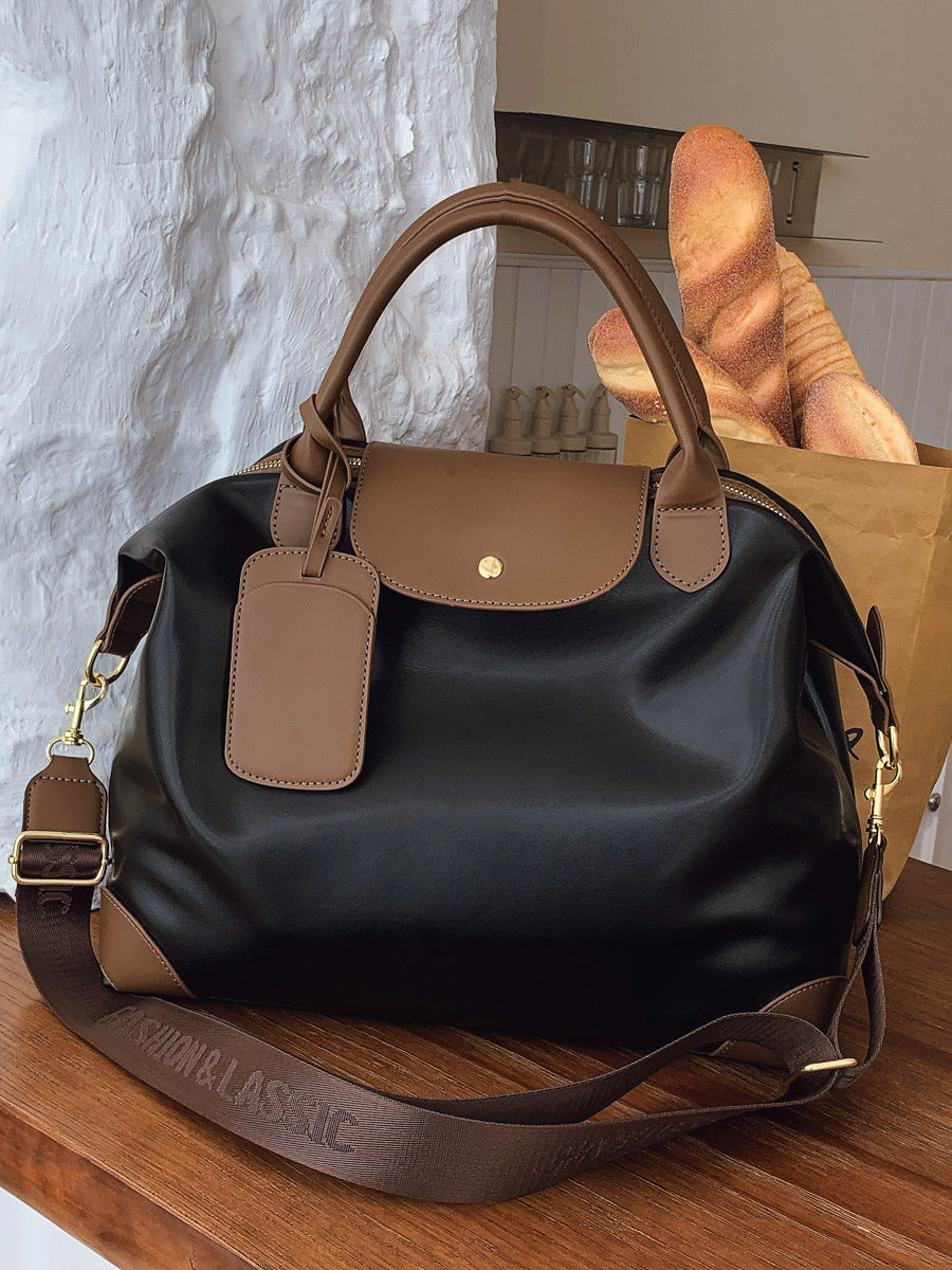 Women's Large Capacity Commuter Fashion Portable Light Luxury Retro Style Bags