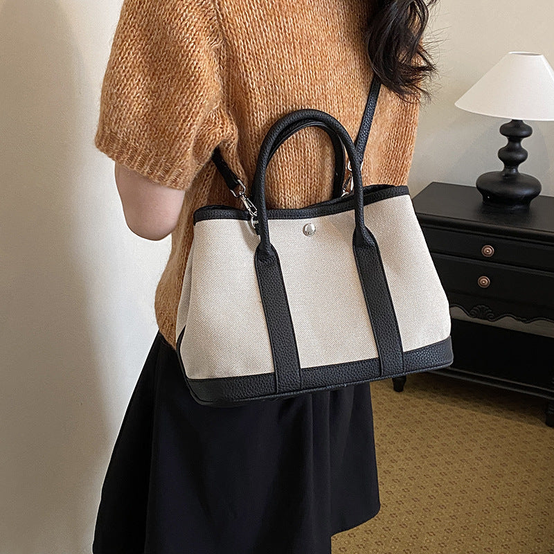 Women's High-grade Contrast Color Garden Fashion Handbags