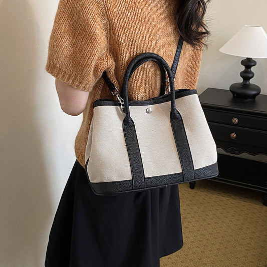 Women's High-grade Contrast Color Garden Fashion Handbags