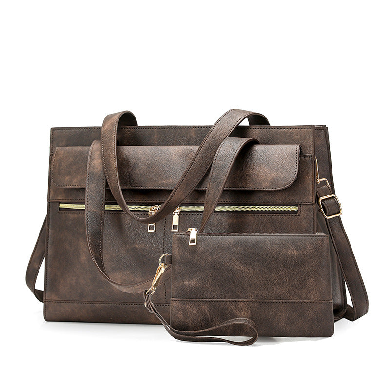 Large Capacity Commuter Business Trip Document Women's Shoulder Bag