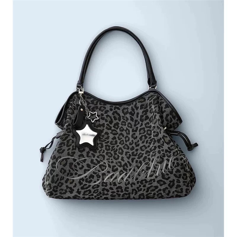 Leopard Print Dessert Millennium Cool Sweet Wind Drawstring Tote Bag