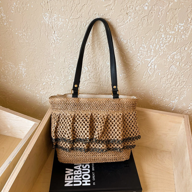 Women's Design Straw Spring Seaside Vacation Weaving Bags
