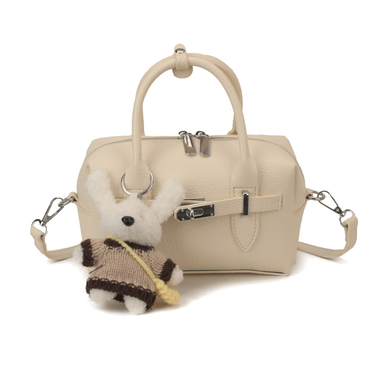 Women's Niche Solid Color Lychee Pattern Pillow Women's Handbag