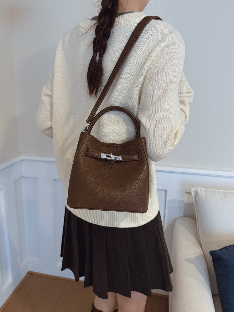 Women's Vintage Trendy Fashion High-grade Versatile Bucket Bag