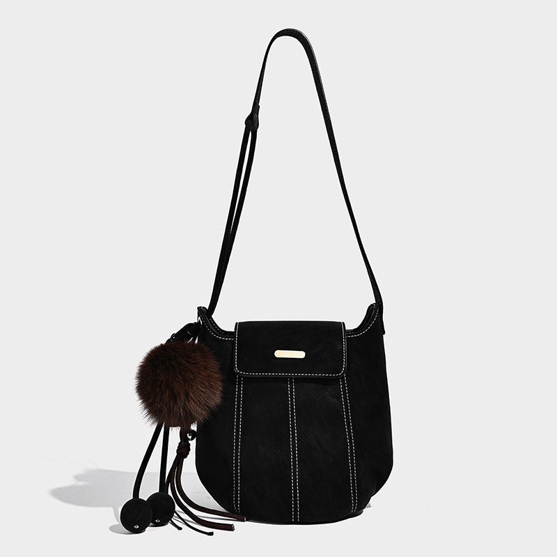 Women's Pumpkin Winter High-grade Commute Vintage Shoulder Bags