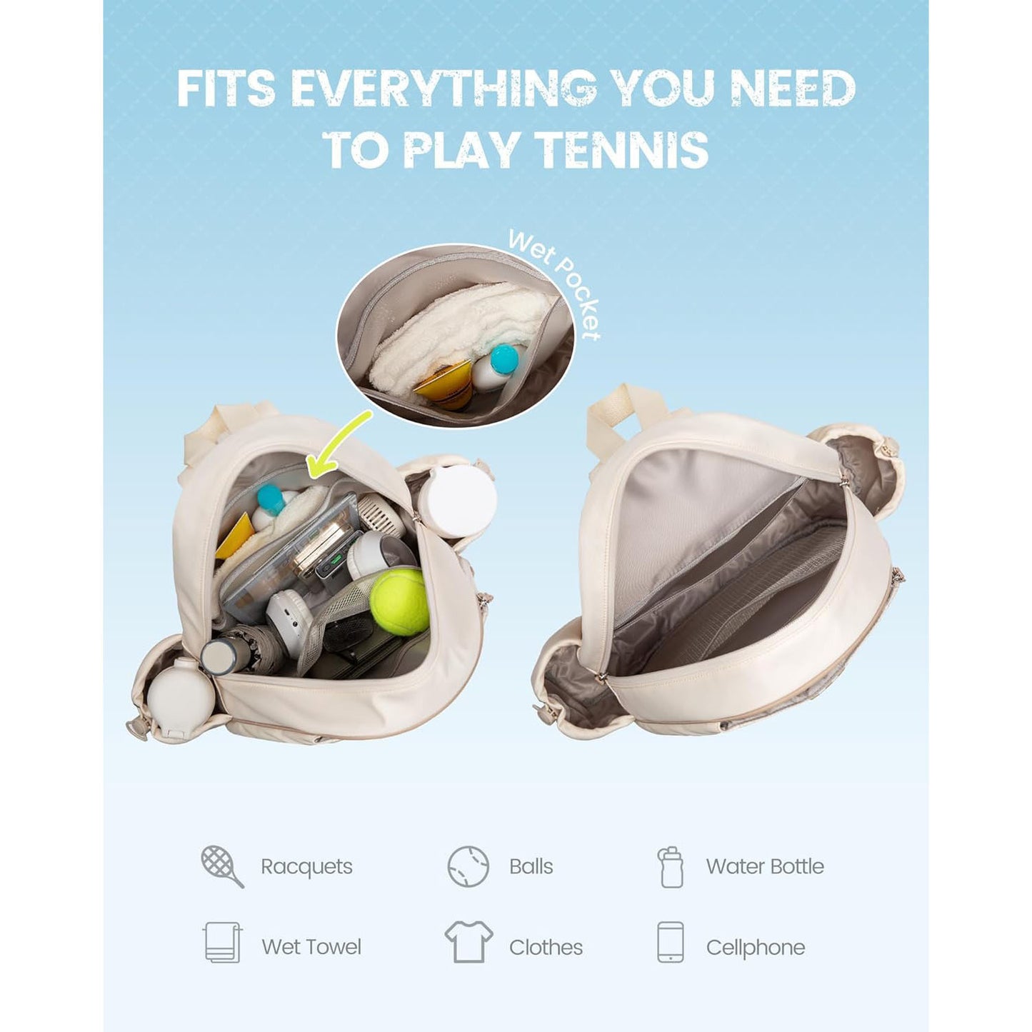 Women's & Men's Lightweight Multifunctional Tennis Cosmetics Storage Toiletry Bags