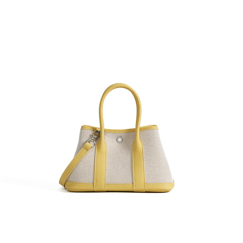 Women's High Sense Leather Genuine Large Capacity Canvas Women's Handbag