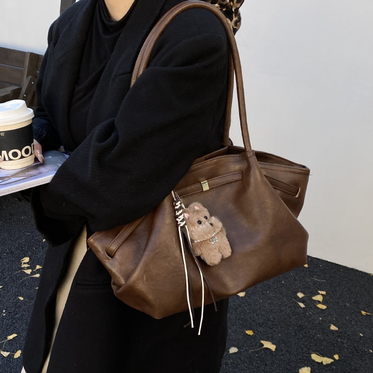 Style Large Capacity Underarm American Retro Commute Tote Bag