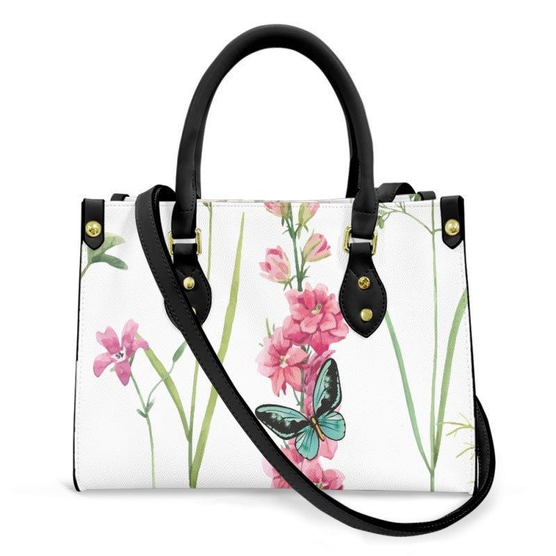 Women's Flowers Birds Series Printing Stylish Drawing Women's Shoulder Bag