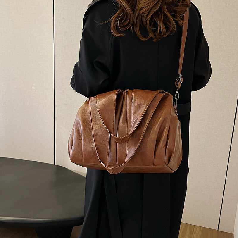 Oil Wax Skin Large Capacity Totes Bags