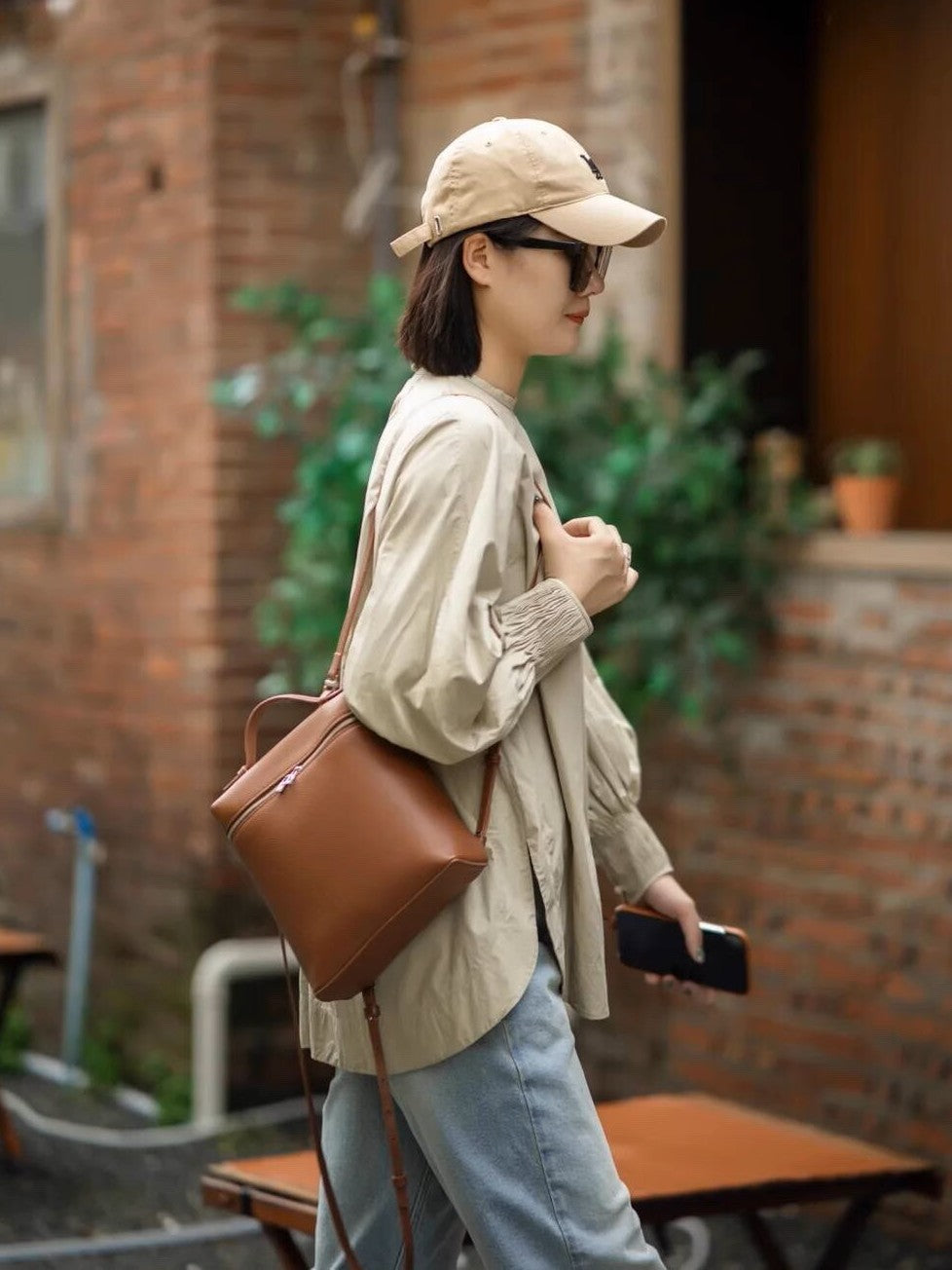 Women's Leather High Sense Design College Commuter Light Bags