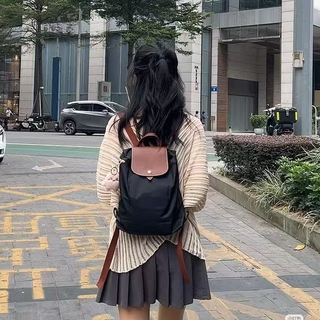 Inlaid Week Nylon Waterproof Embroidered Foldable Bags