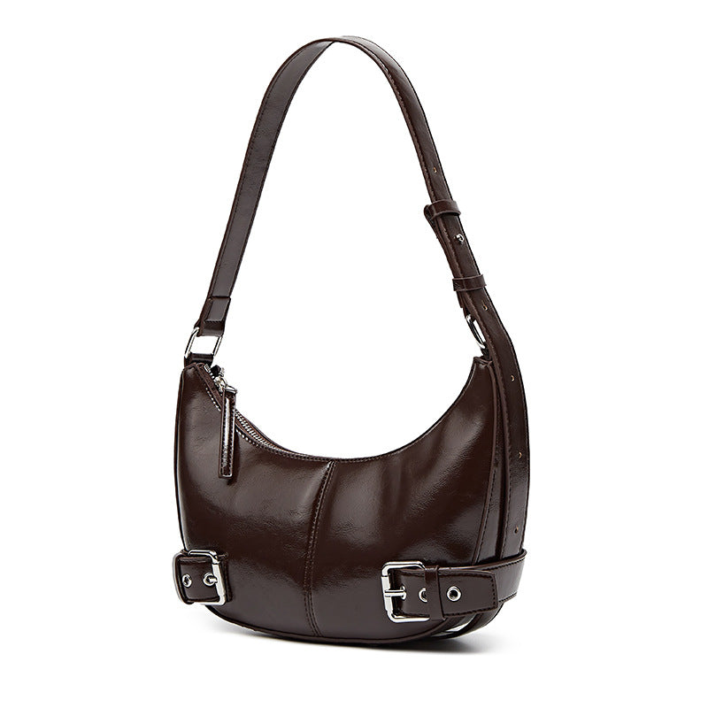 Women's Niche Designer High-grade Crescent Vintage Light Luxury Women's Shoulder Bag