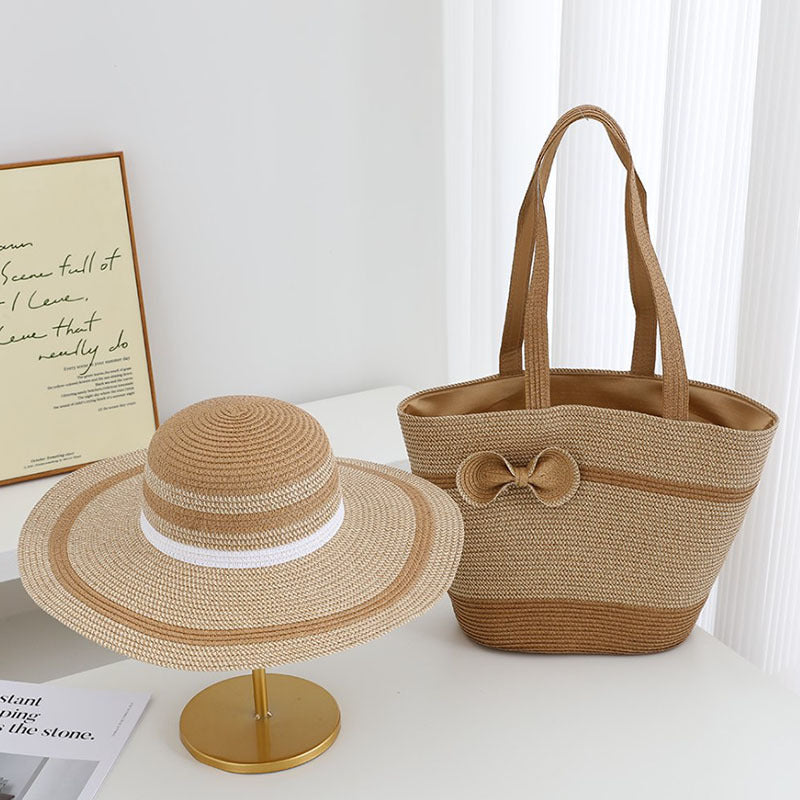 Women's Straw Holiday Beach Versatile Woven Commuter Shoulder Bags