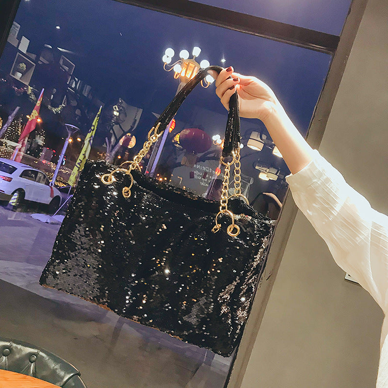 Women's Fashion Color Change Sequins Large Capacity Women's Shoulder Bag