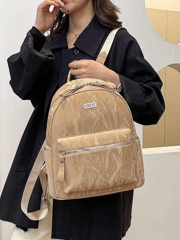 National Style Imitation Fabric Female Trend Leisure Backpacks