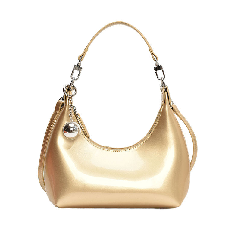 Women's Glossy Pea Korean Fashionable Simple Niche Women's Shoulder Bag