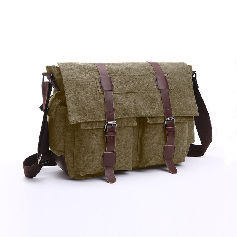 Graceful Men's Korean Canvas Practical Business Men's Messenger Bag