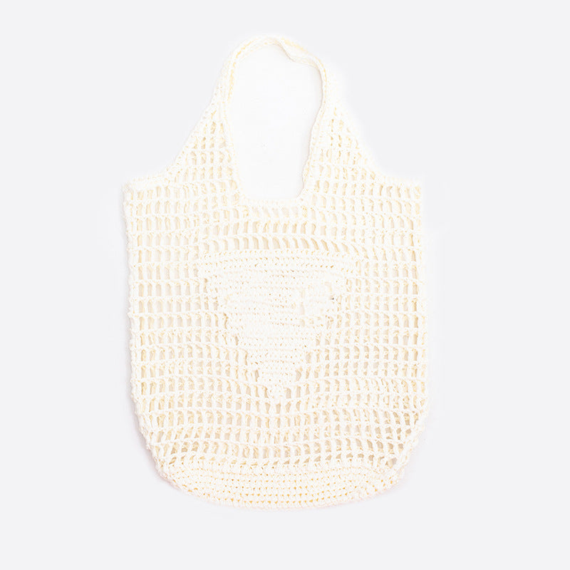 Woven Cotton String Net Pocket Holiday Handmade Women's Shoulder Bag